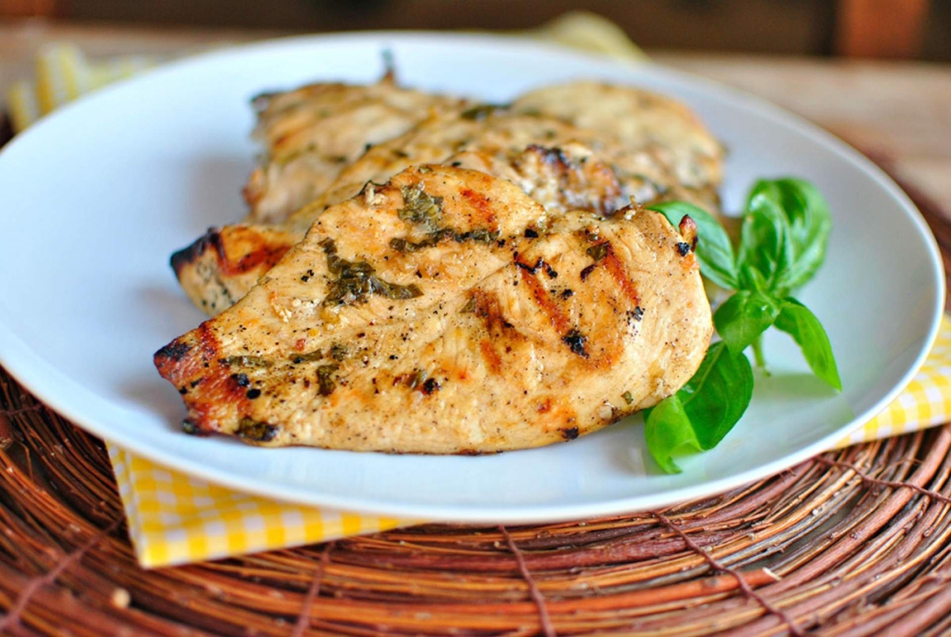 Grilled lemon basil chicken ll www simplyscratch com