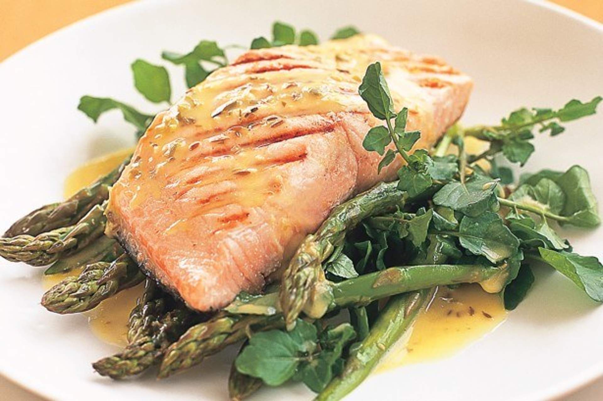 Salmon cutlet asparagus green dandenongranges