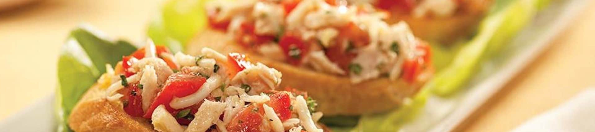 Tomato tuna bruschetta