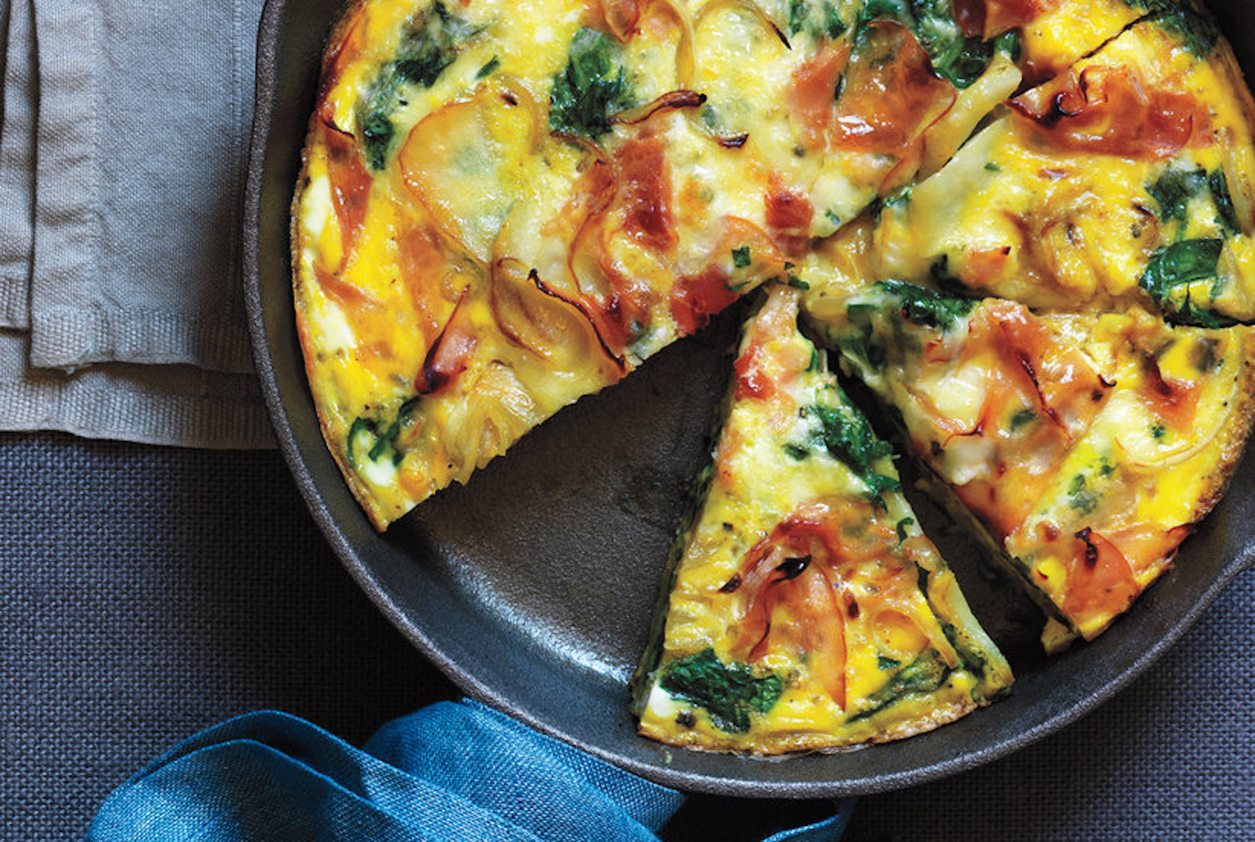 Potato spinach frittata