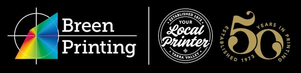 BREEN PRINTING 50 YEARS LOGO